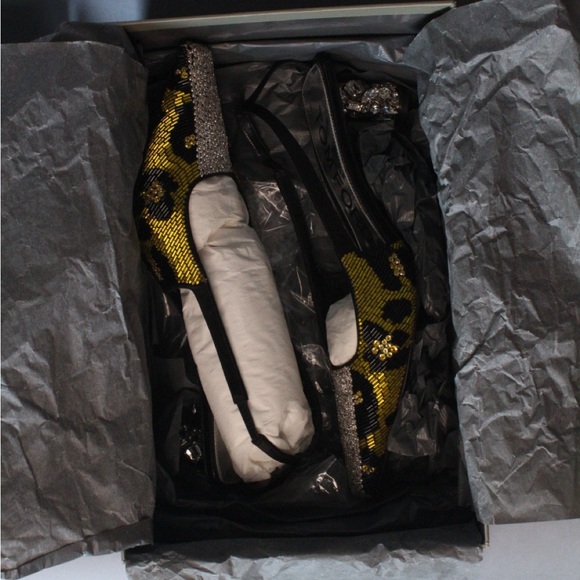 Tom Ford Sequin Animal Print Heels - Picture 8 of 12